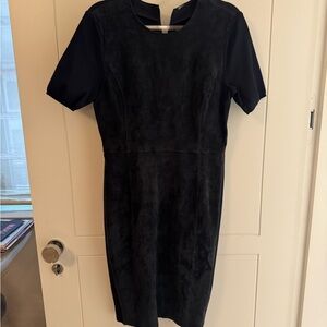Tahari suede navy Dress